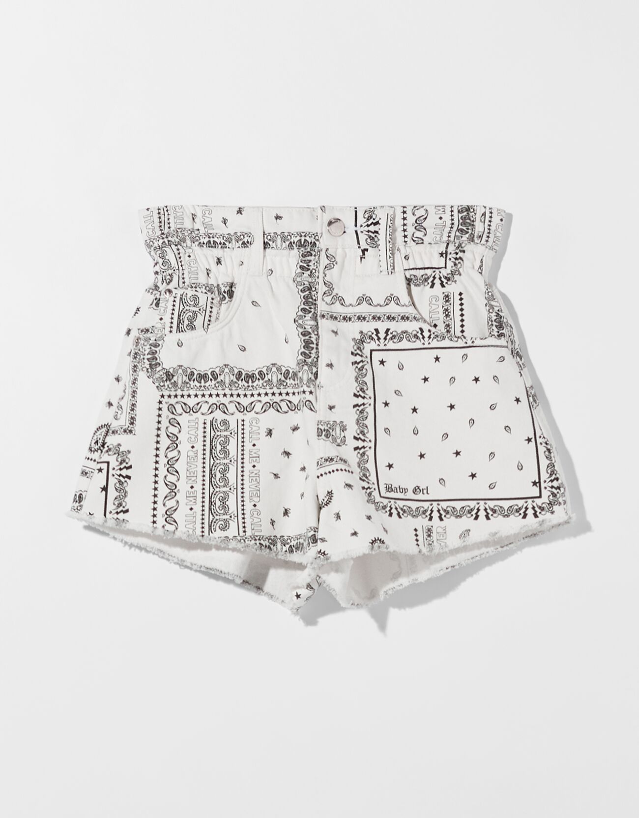 Bershka Fitilli paperbag şort 0 Bershka Fitilli paperbag şort 1