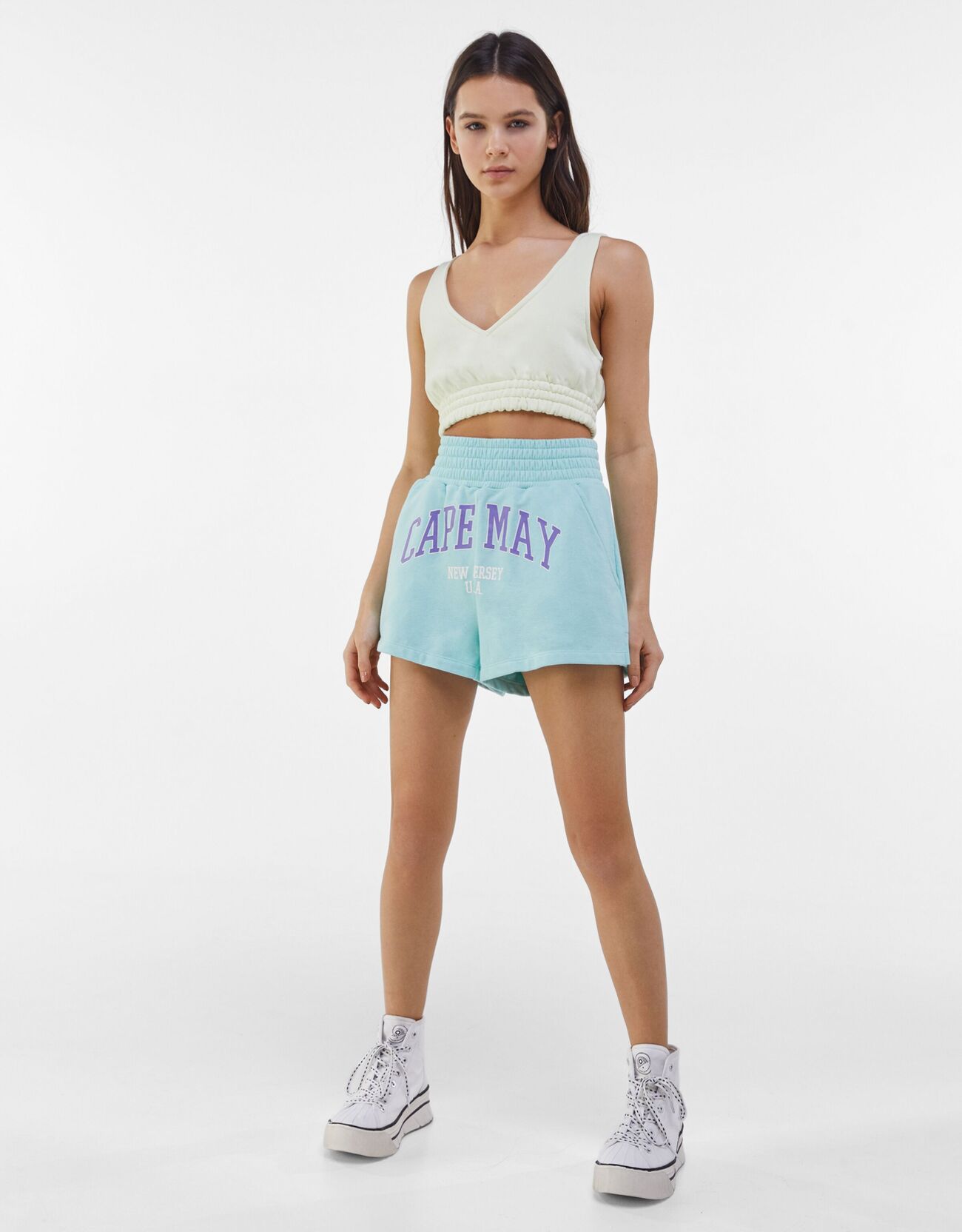 Bershka Desenli pamuklu şort 12 Bershka Desenli pamuklu şort 13