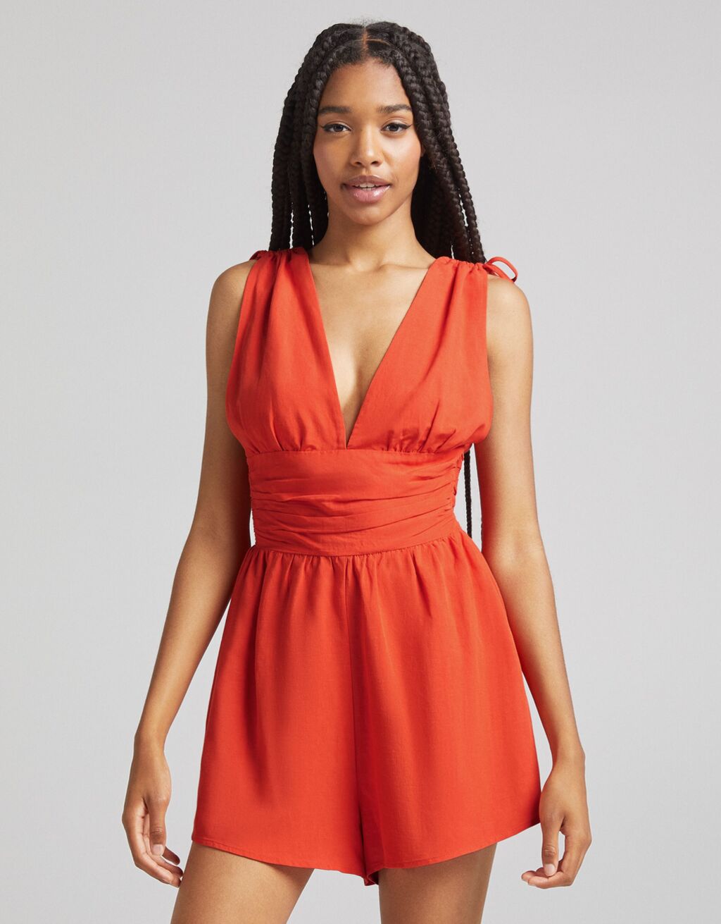 Bershka red jumpsuit online