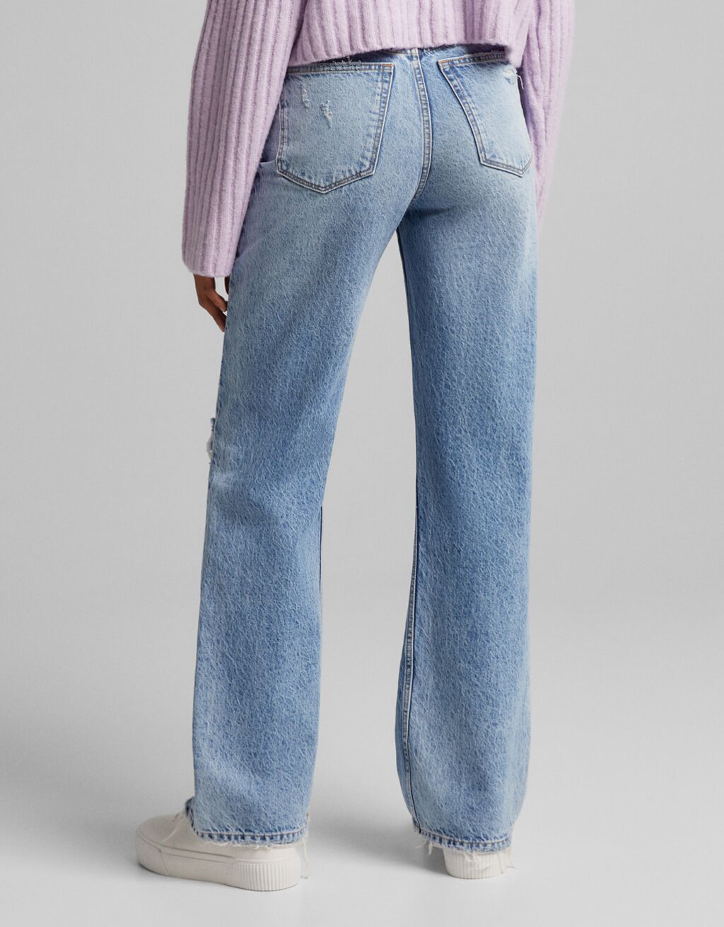 bershka 90s baggy jeans in blue x