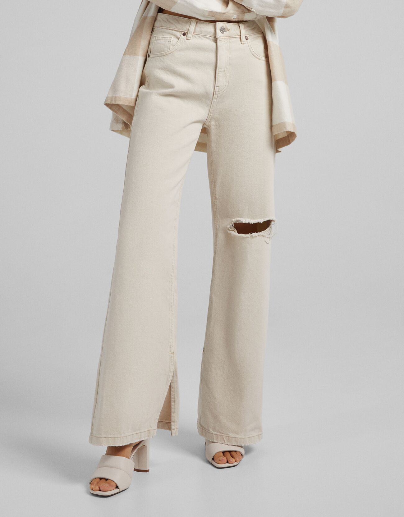 Pantalón sarga wide leg