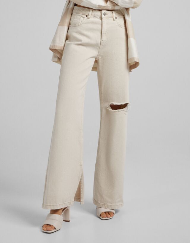 bershka wide leg trousers