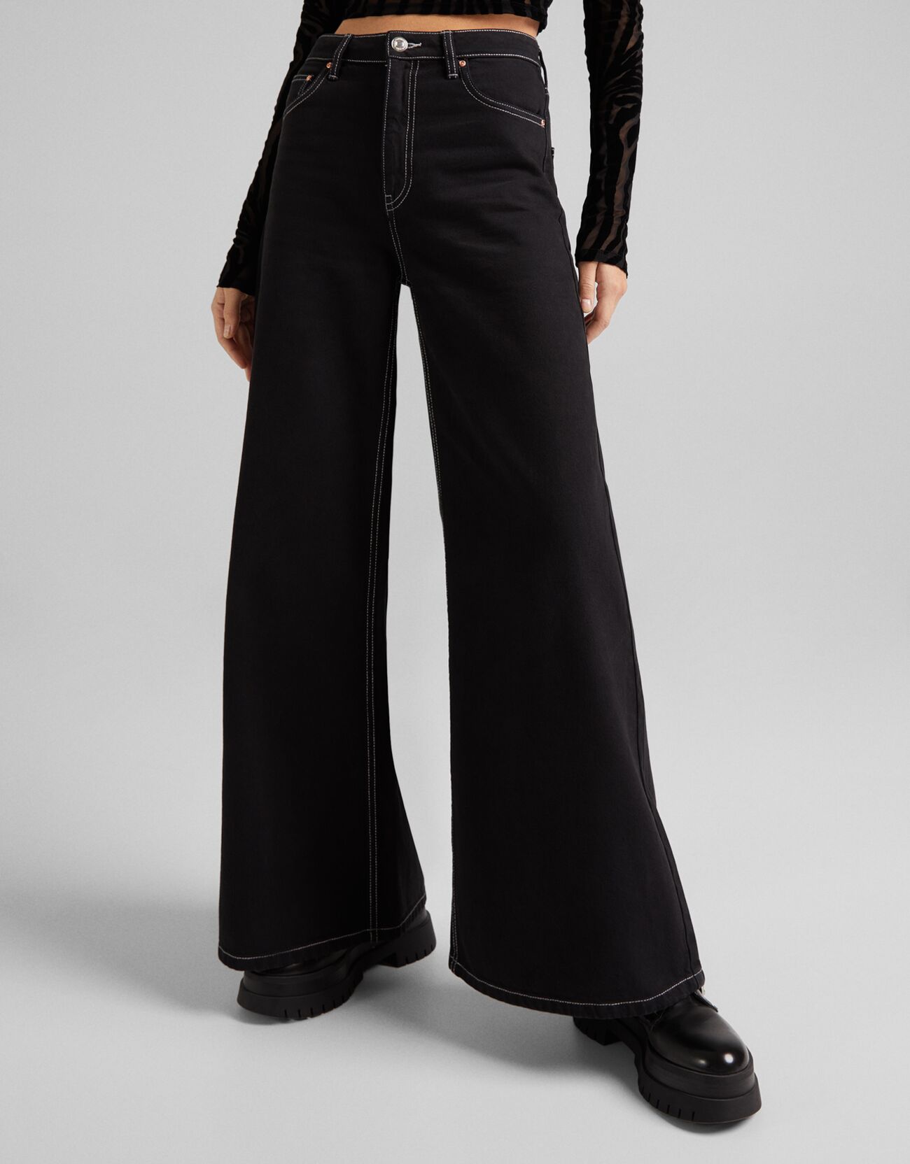 bershka wide leg pants