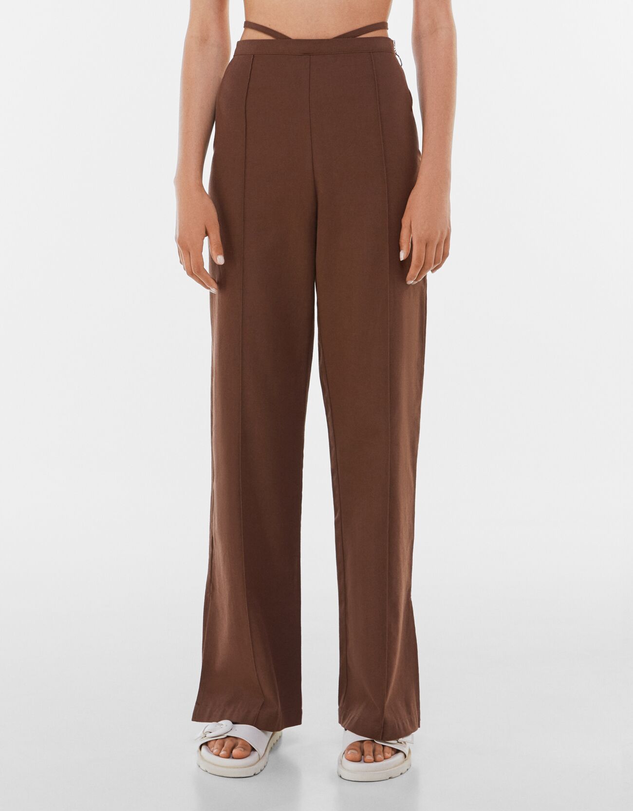 Straight cotton trousers Clearance