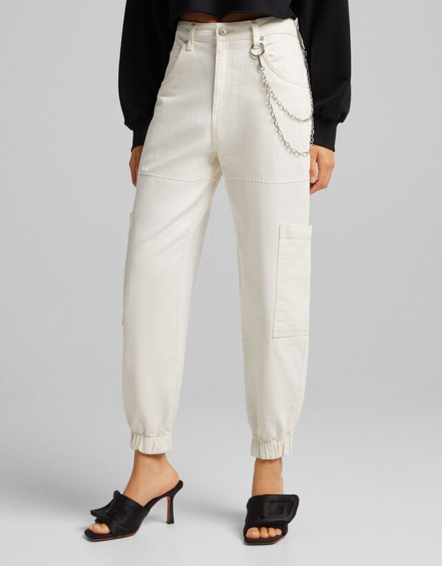 cargo joggers with chain