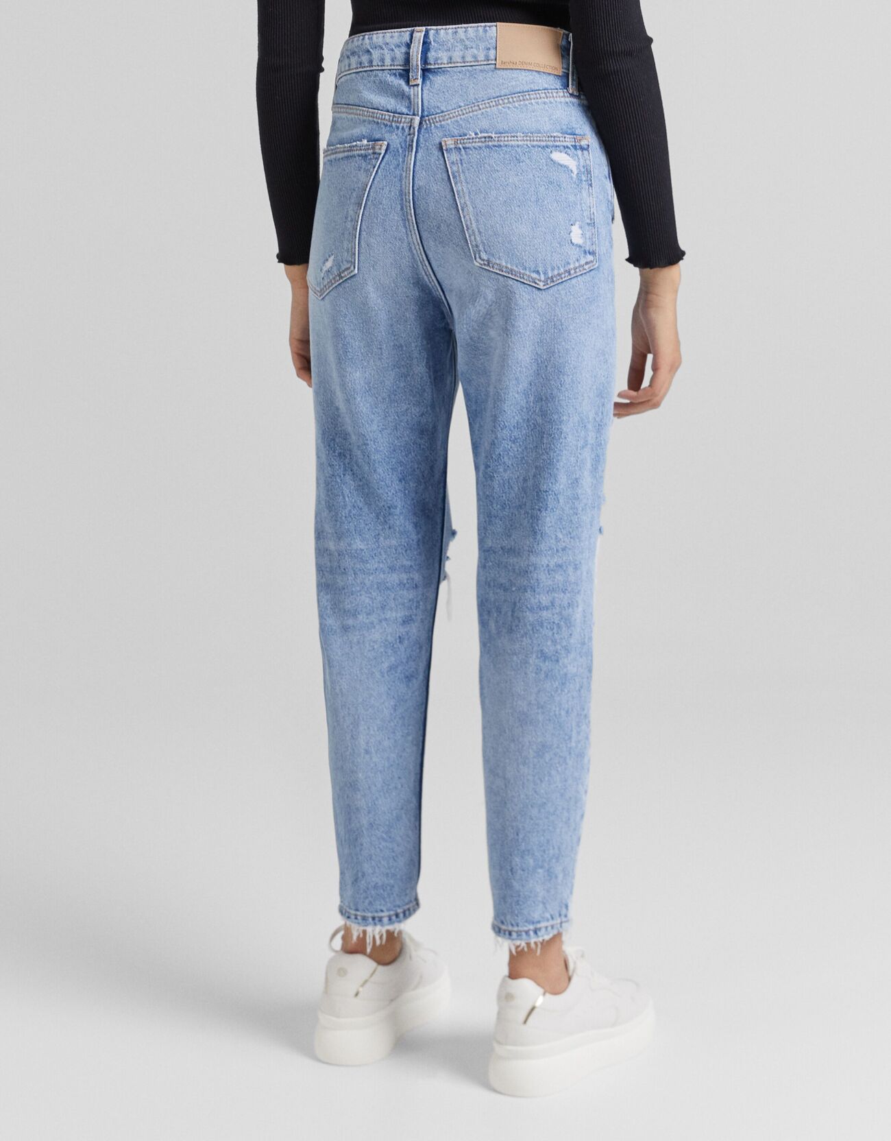 ripped mom jeans bershka