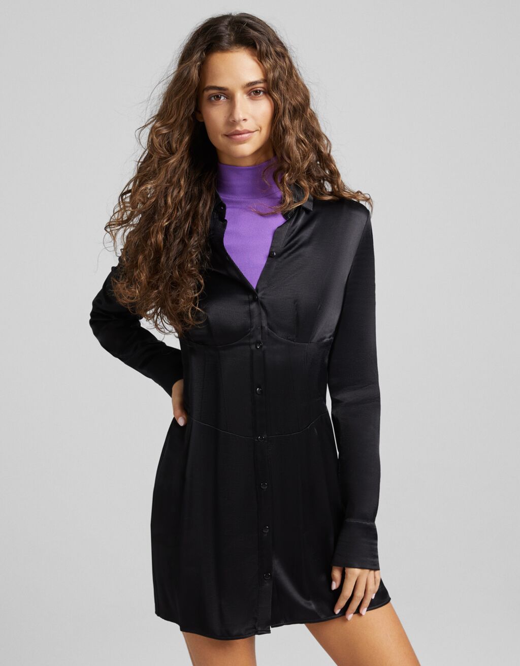 コルセットベスト サテンワンピース ワンピース レディース Bershka コルセットベスト サテンワンピース ワンピース レディース Bershka