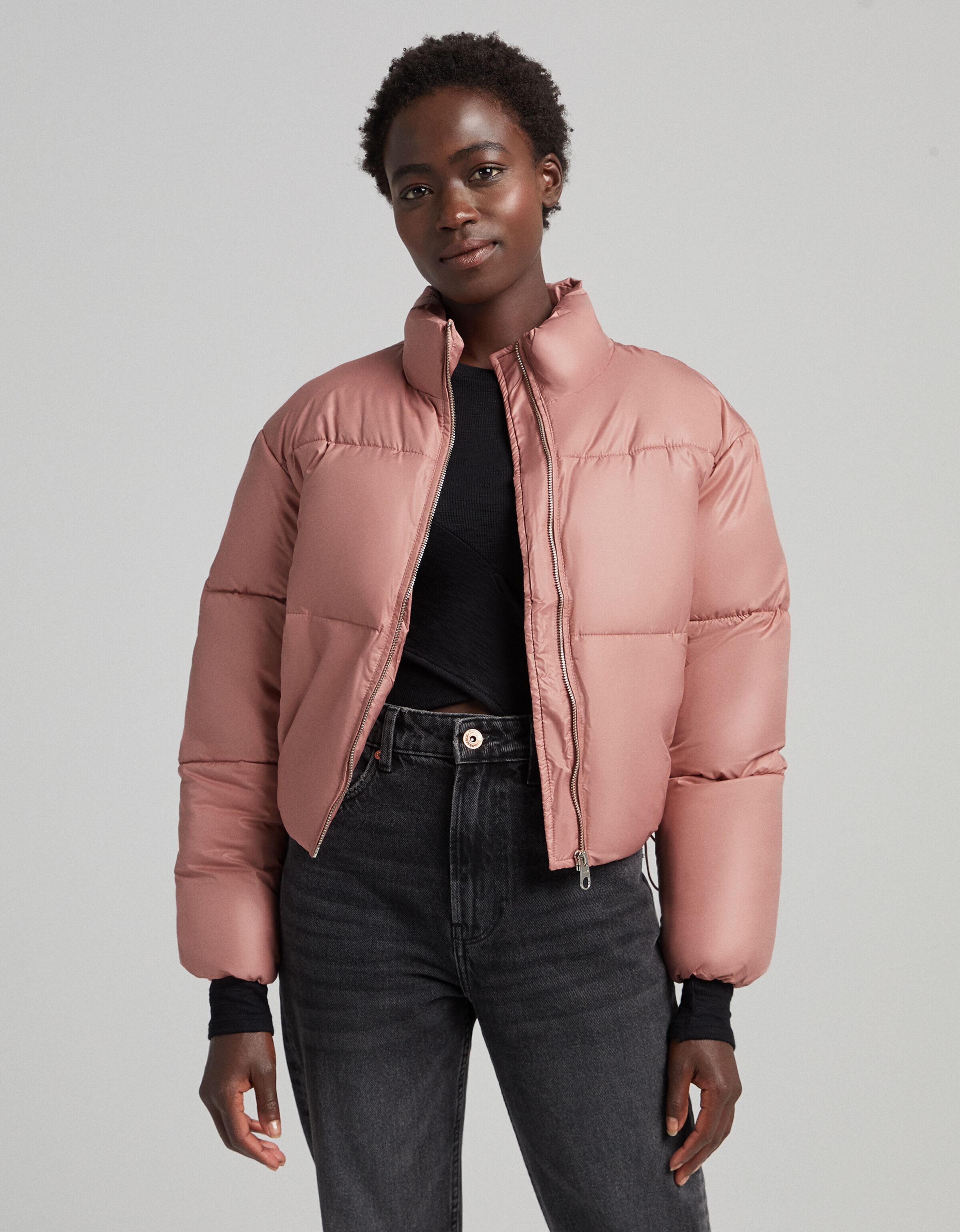 puffy jacket bershka