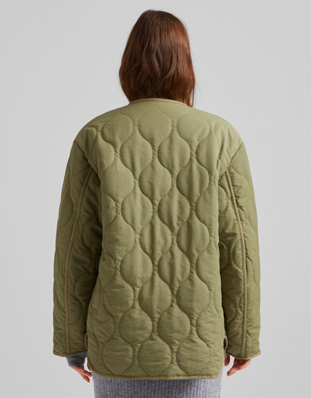 bershka quilted jacket