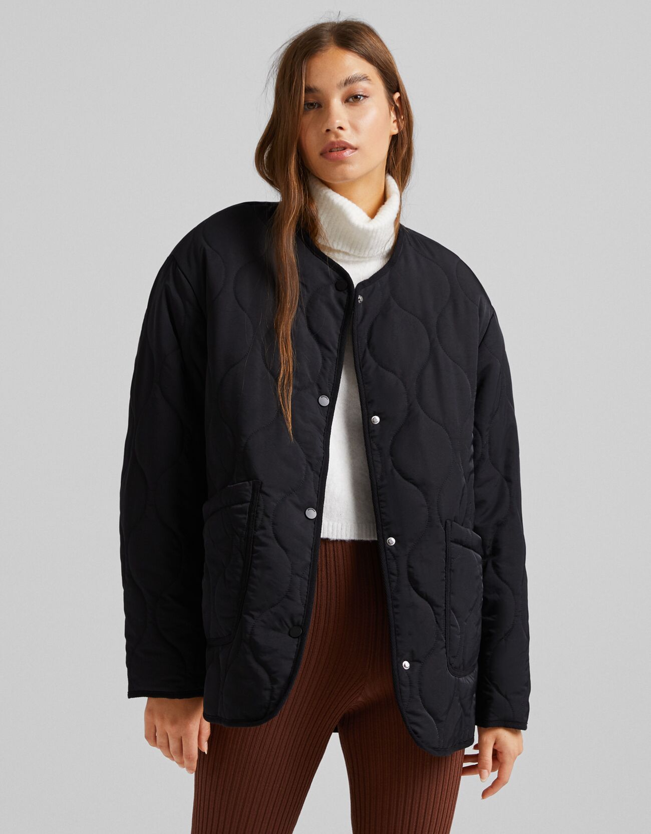 bershka quilted jacket