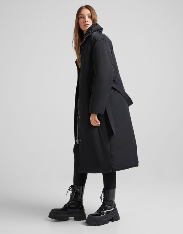 long nylon coat
