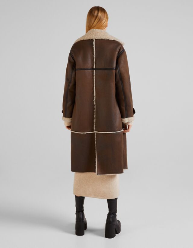 bershka shearling jacket