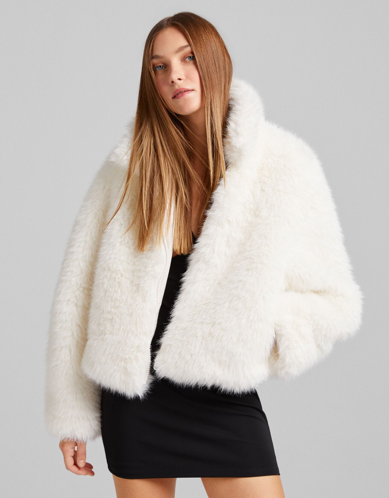fur jacket bershka