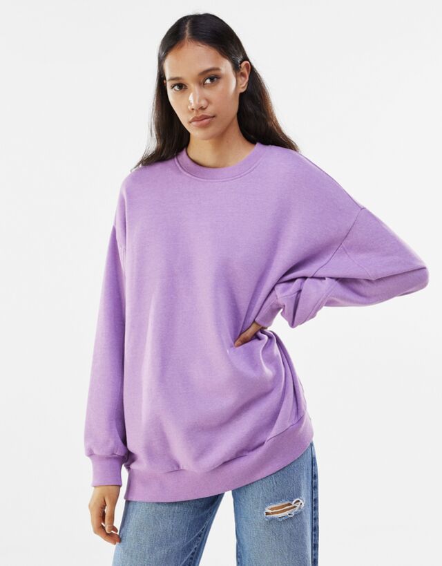 lilac oversized sweatshirt