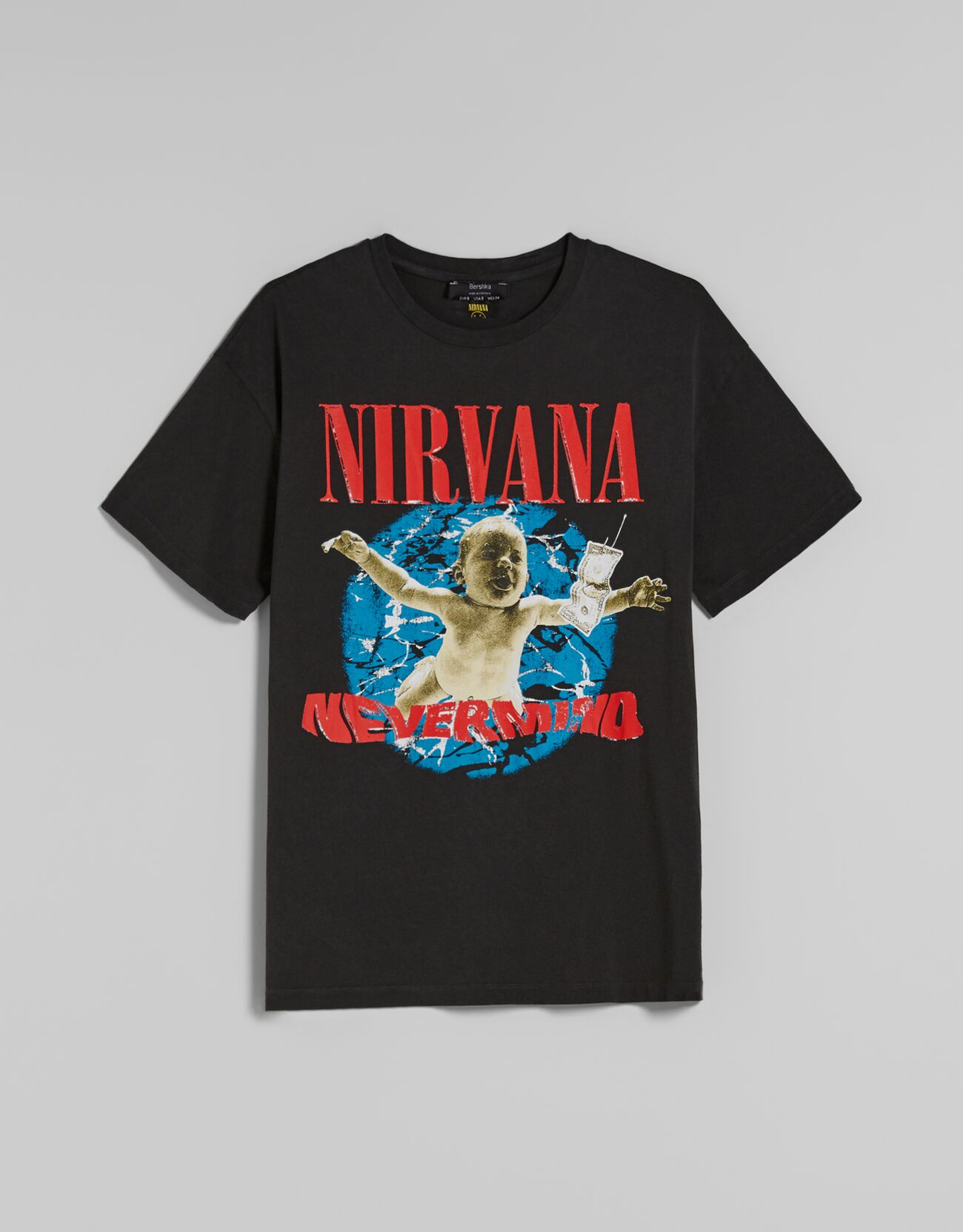 mezclador Th Seleccione Bershka - Camiseta Nirvana