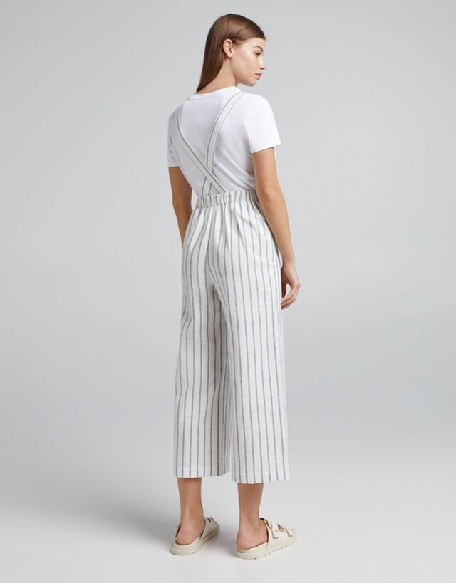 Striped linen overalls Clearance