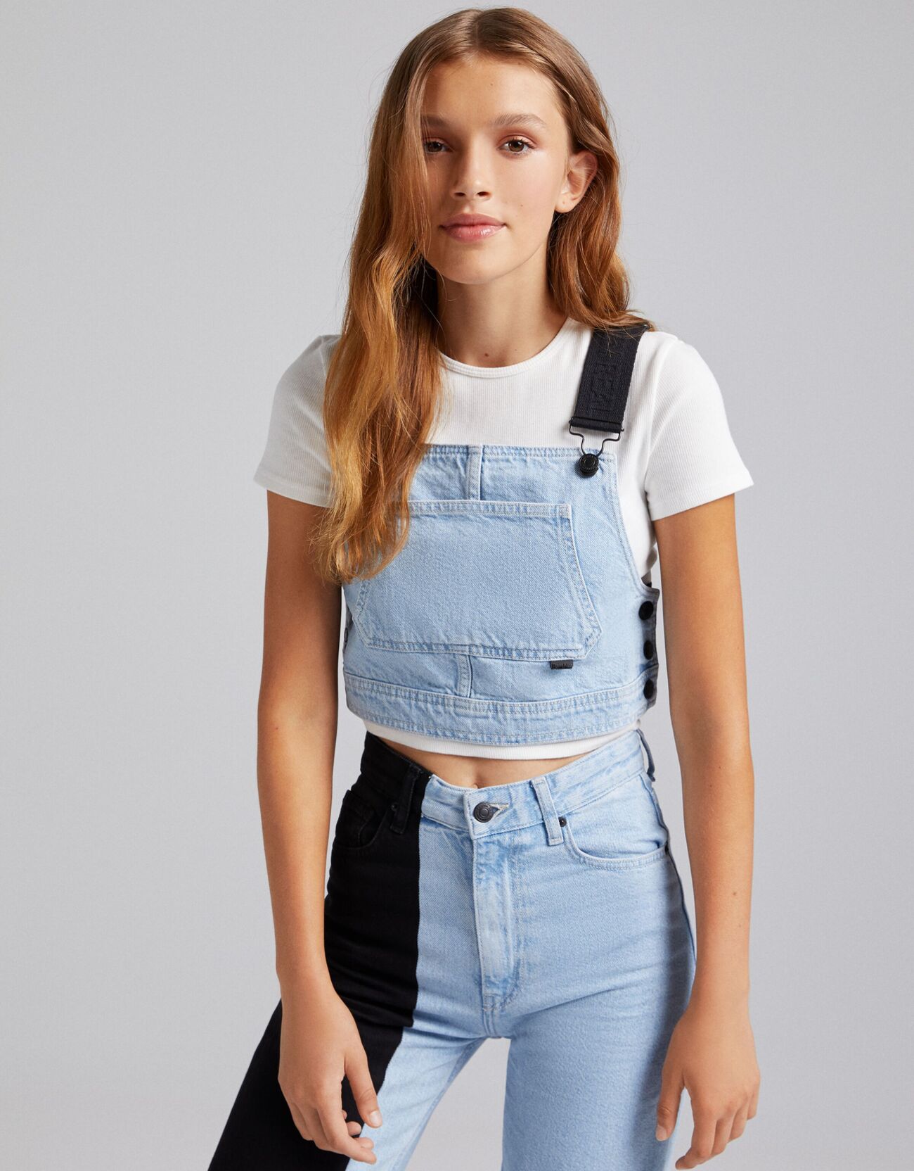 Bershka denim top Clearance