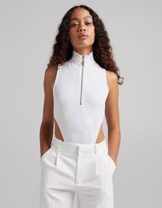 Bershka white bodysuit