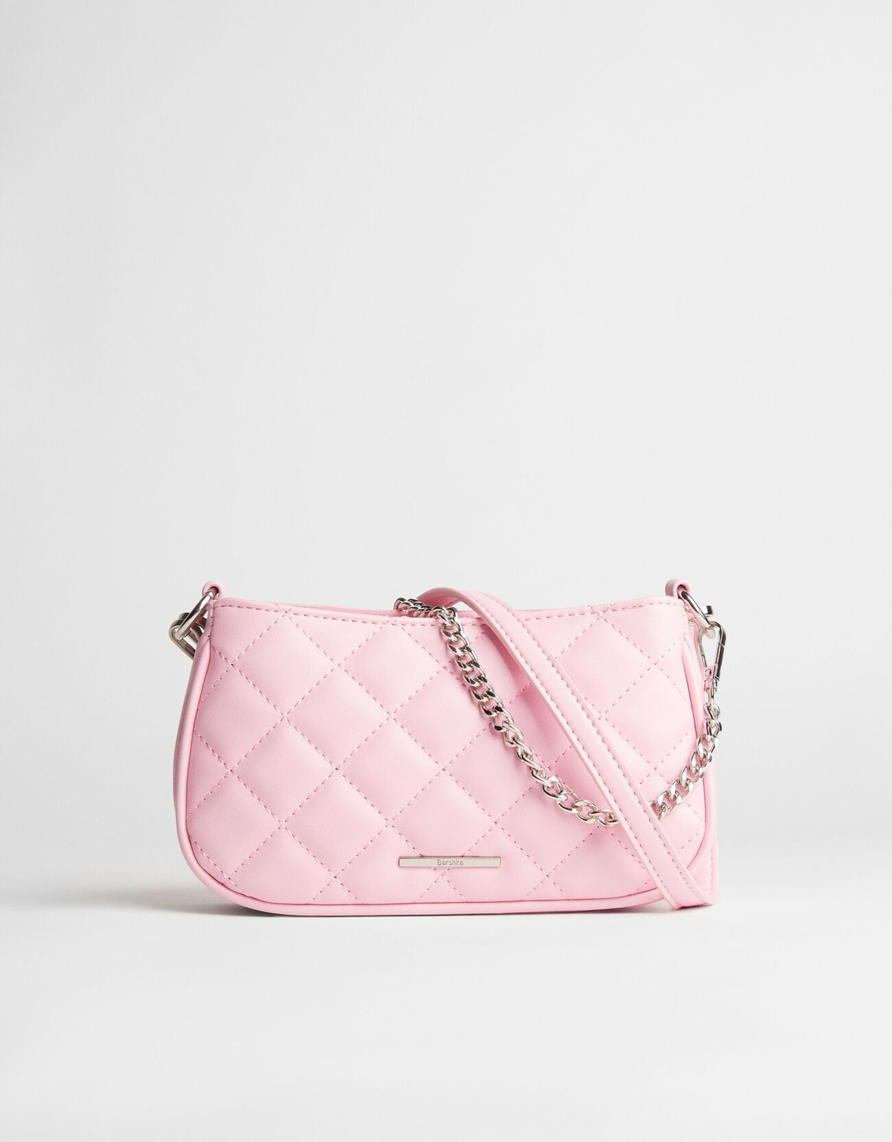 Bershka Borsa Imbottita Cerniera Donna Rosa