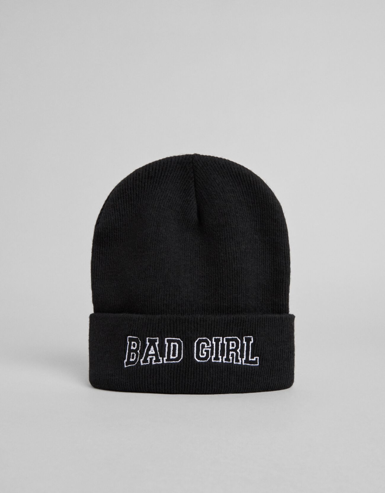 Bershka Bonnet Varsity Femme Noir