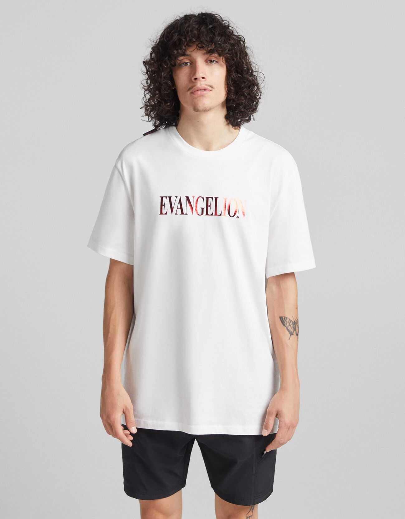 evangelion t shirt bershka