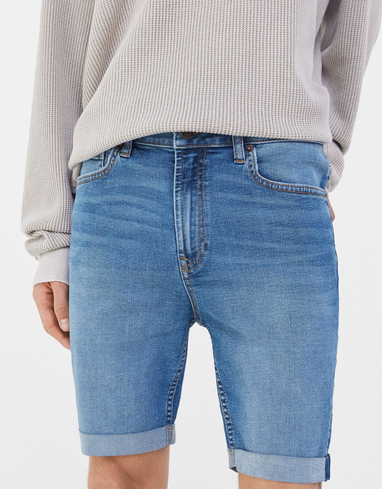 Bershka Super skinny fit denim bermuda 8 Bershka Super skinny fit denim bermuda 9