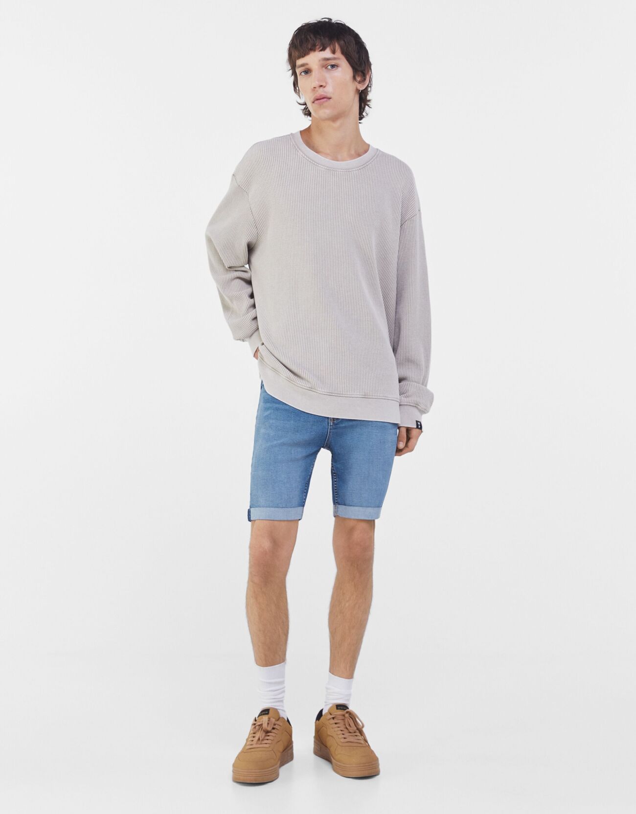 Bershka Super skinny fit denim bermuda 6 Bershka Super skinny fit denim bermuda 7