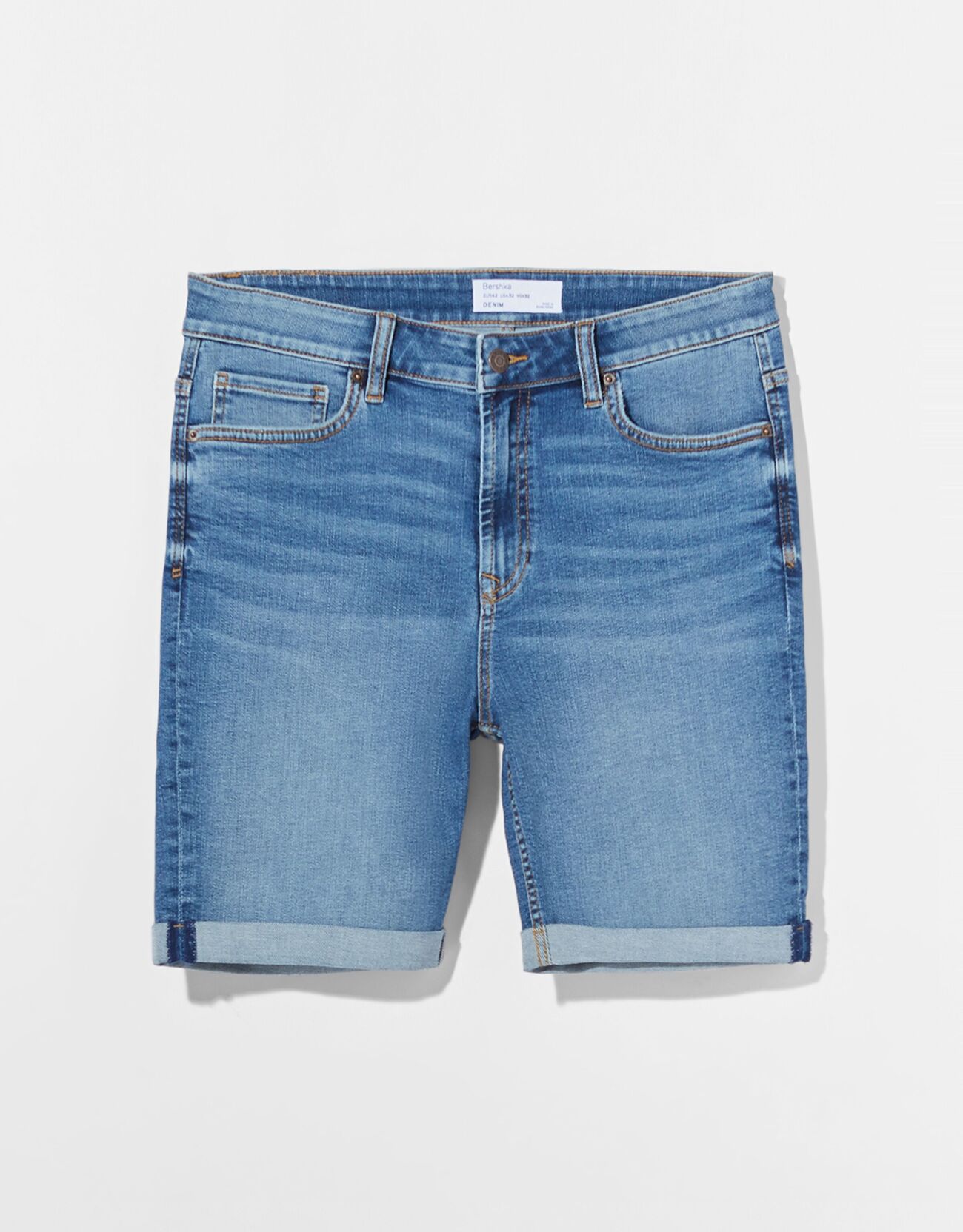 Bershka Super skinny fit denim bermuda 2 Bershka Super skinny fit denim bermuda 3