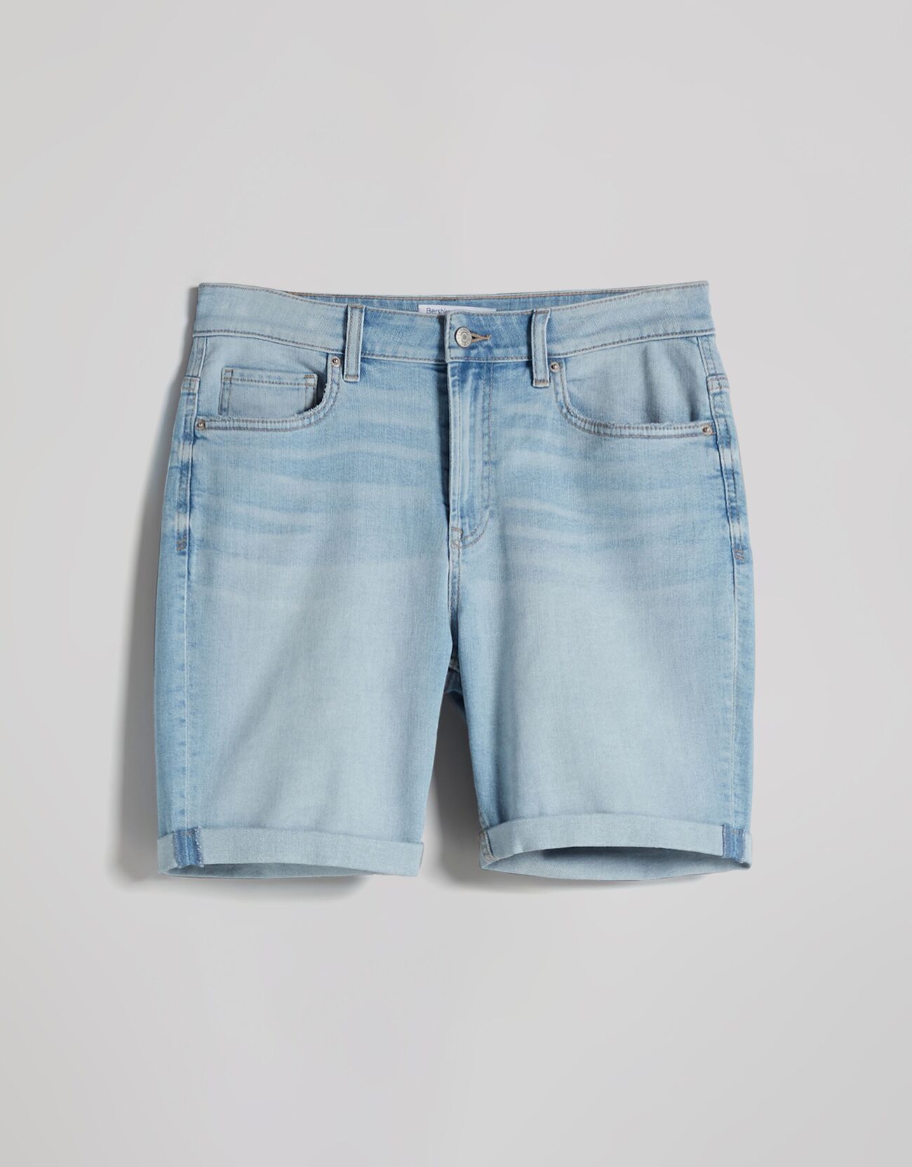 Bershka Super skinny fit denim bermuda 0 Bershka Super skinny fit denim bermuda 1