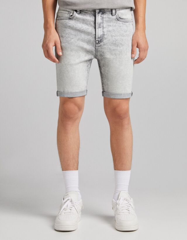 mens super skinny denim shorts