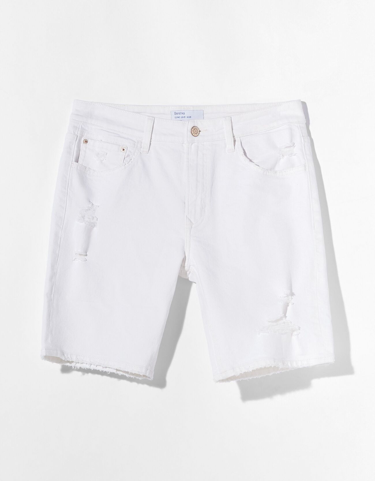 Bershka Distressed skinny fit denim bermuda 4 Bershka Distressed skinny fit denim bermuda 5