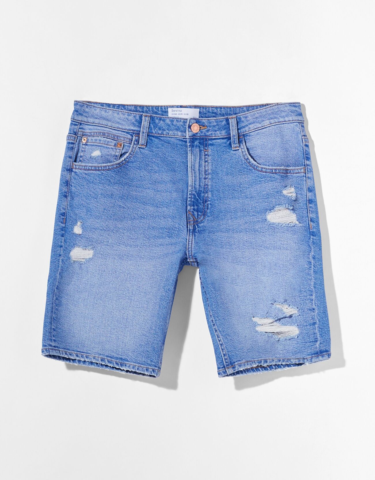 Bershka Distressed skinny fit denim bermuda 4 Bershka Distressed skinny fit denim bermuda 5