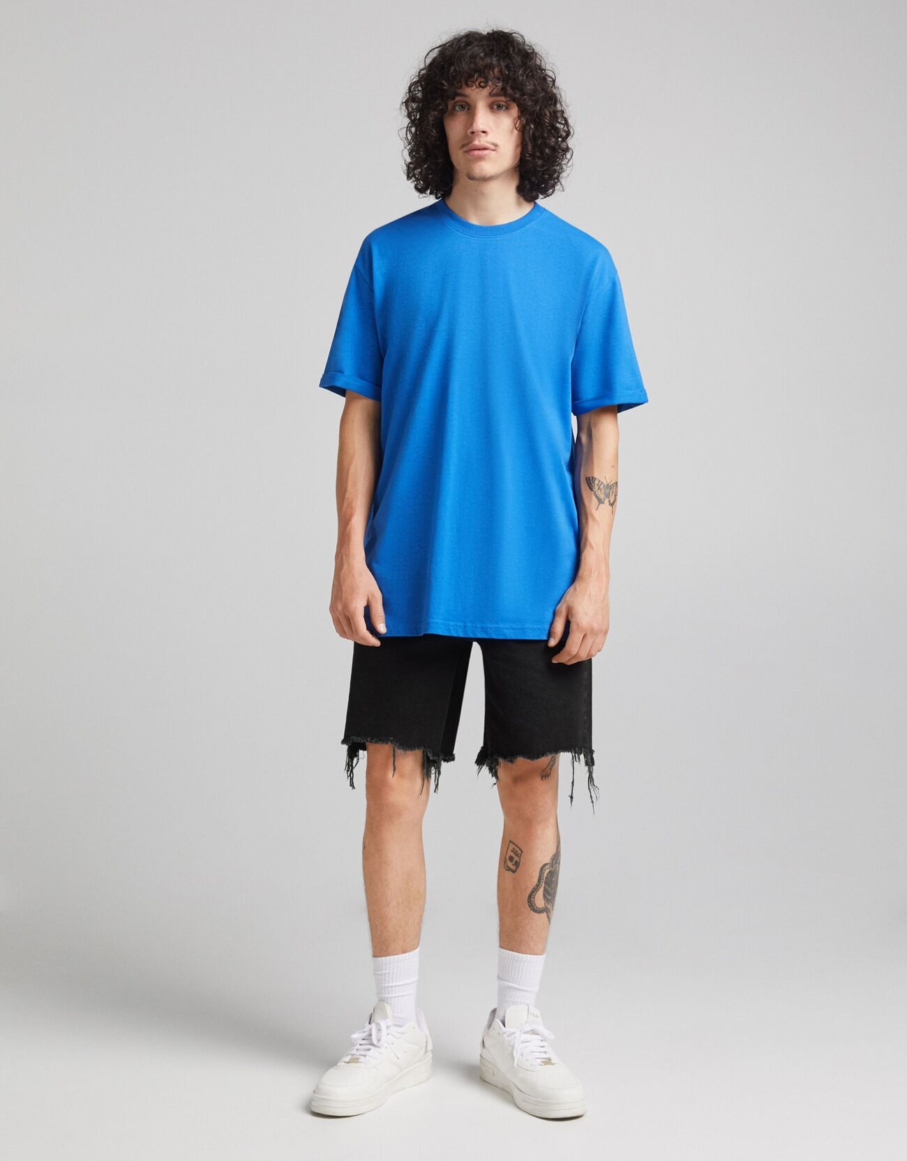Bershka Distressed slim fit denim bermuda 4 Bershka Distressed slim fit denim bermuda 5