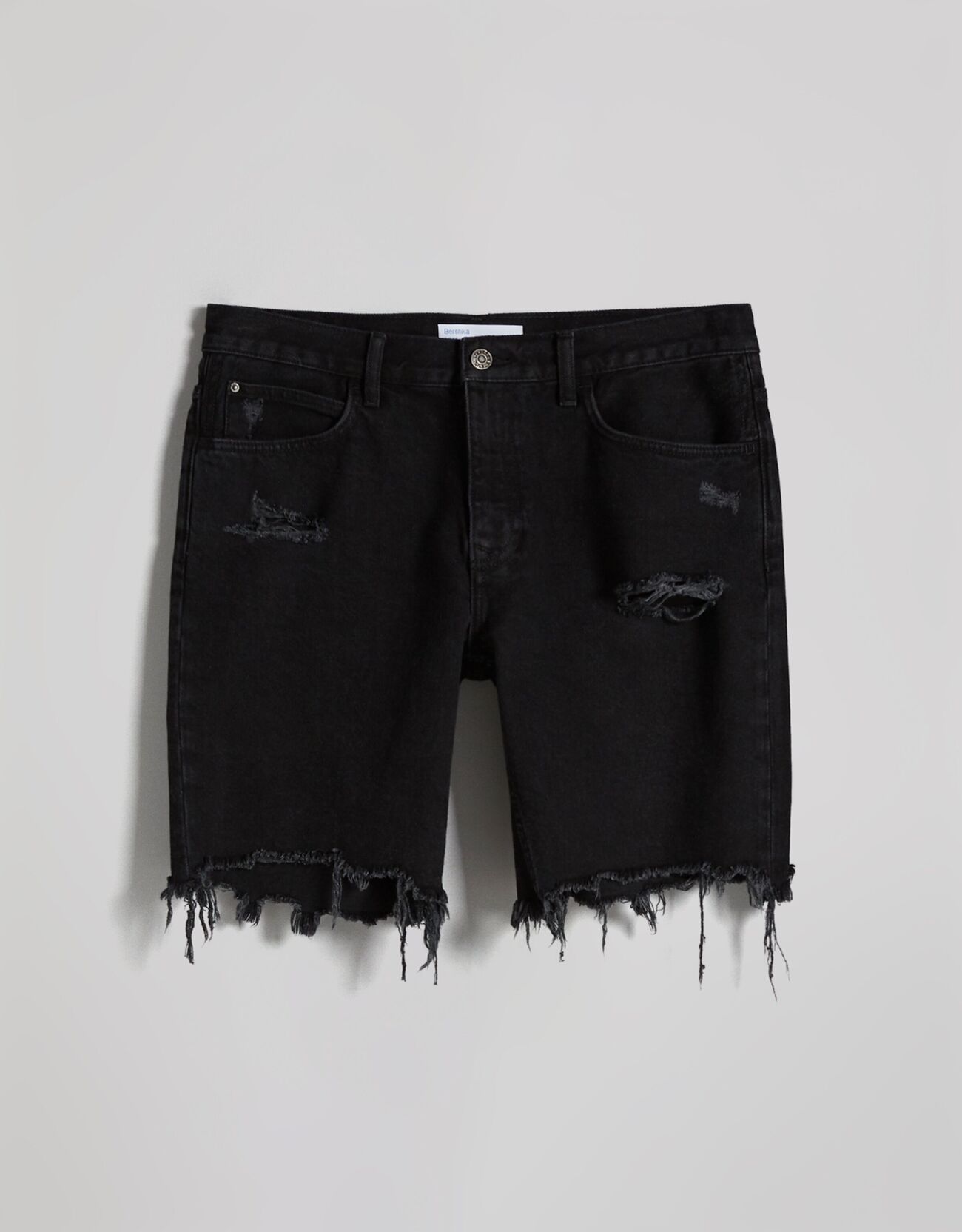 Bershka Distressed slim fit denim bermuda 6 Bershka Distressed slim fit denim bermuda 7