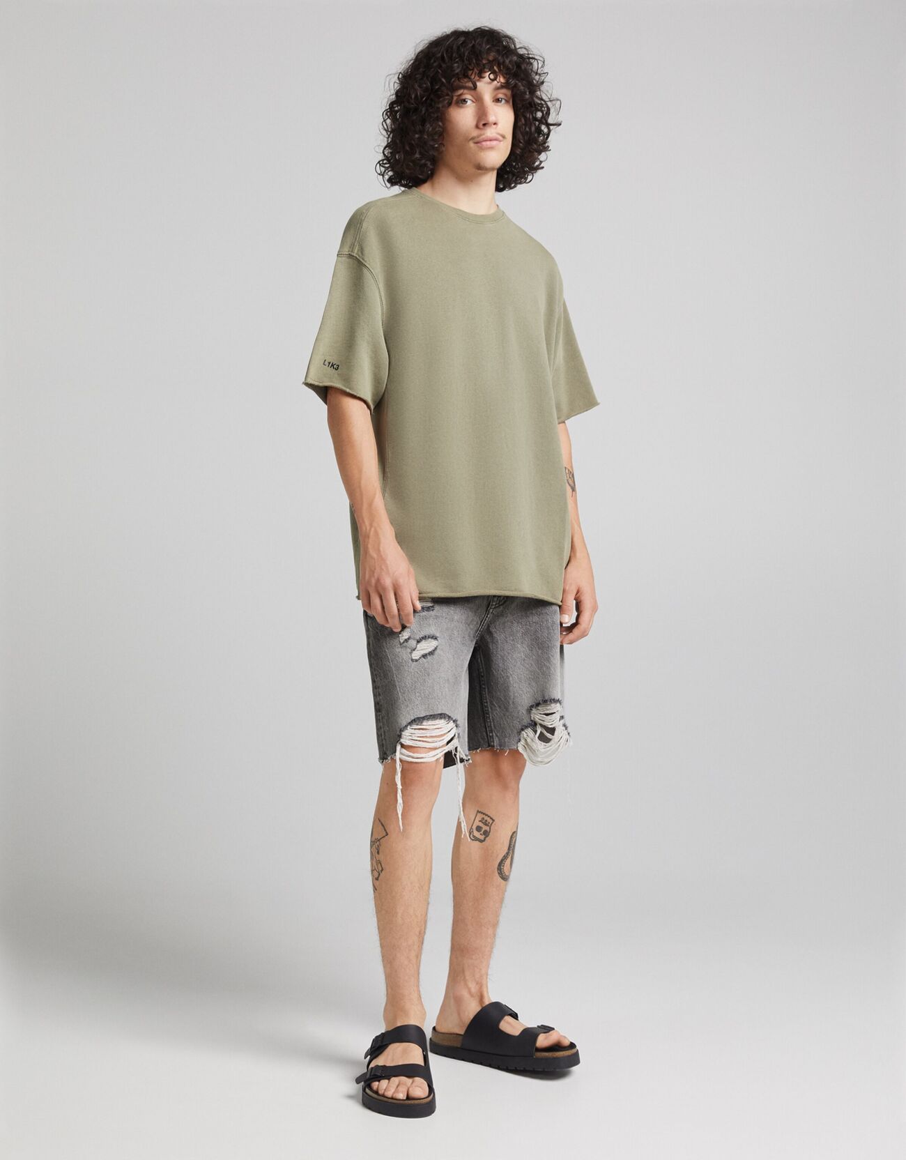 Bershka Distressed slim fit denim bermuda 4 Bershka Distressed slim fit denim bermuda 5