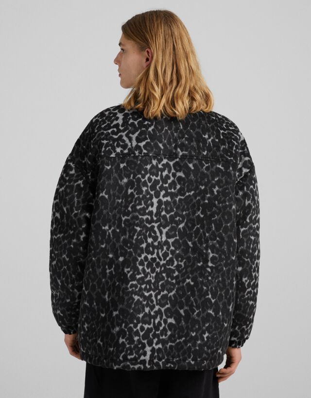 bershka leopard jacket