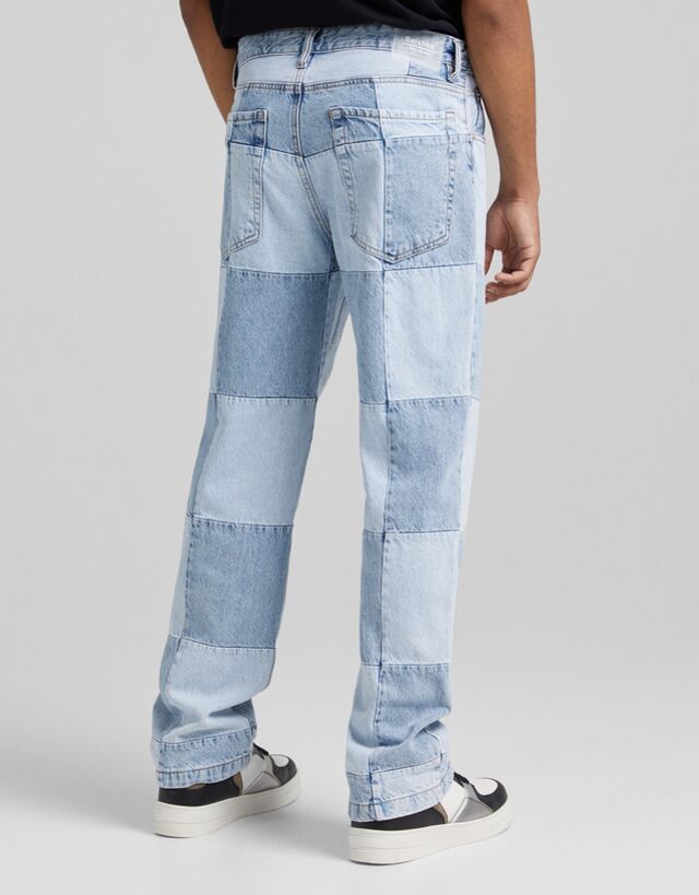 90's wide leg geruite jeans - Broeken en jeans - Heren | Bershka