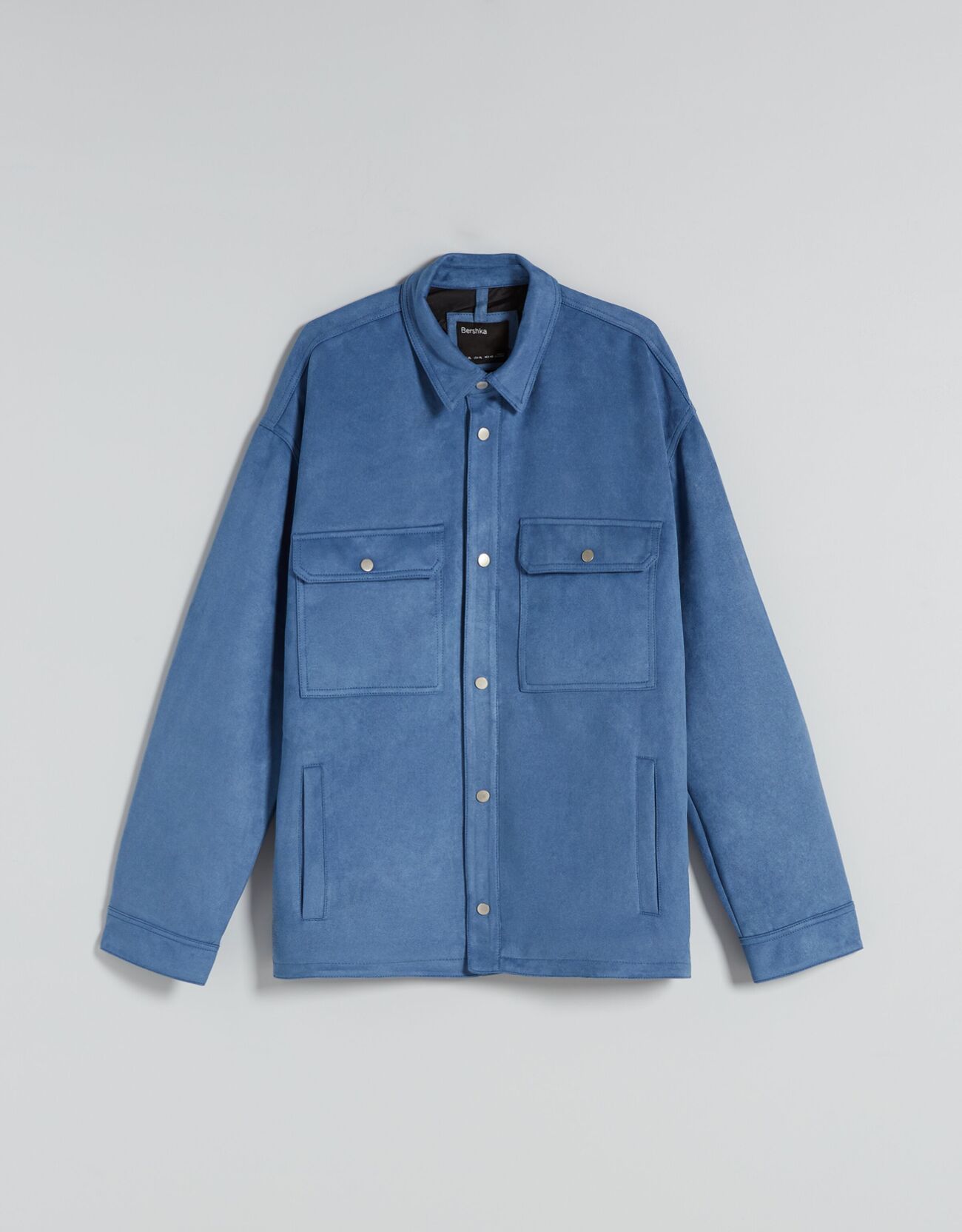 faux suede overshirt