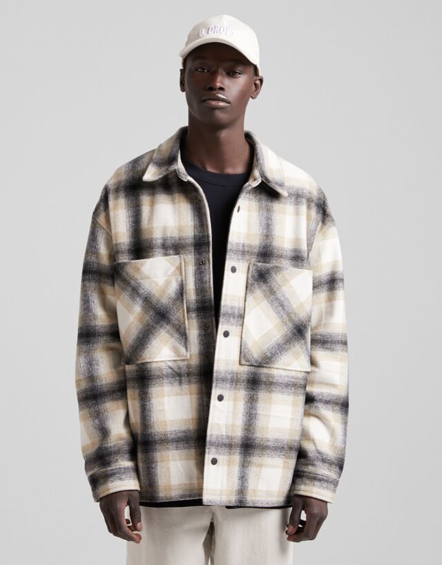 Bershka sobrecamisa hombre clearance