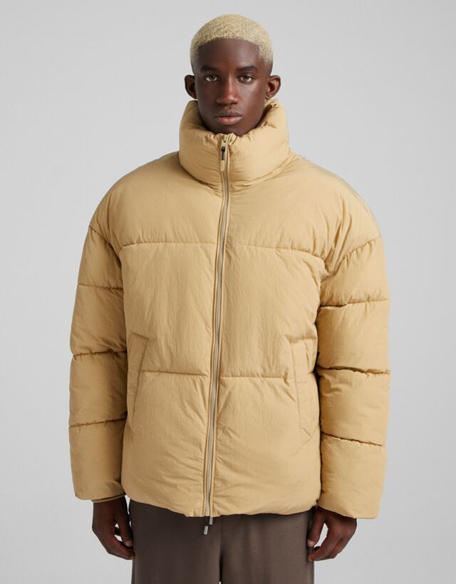 Bershka Oversized Puffer Jacket In 