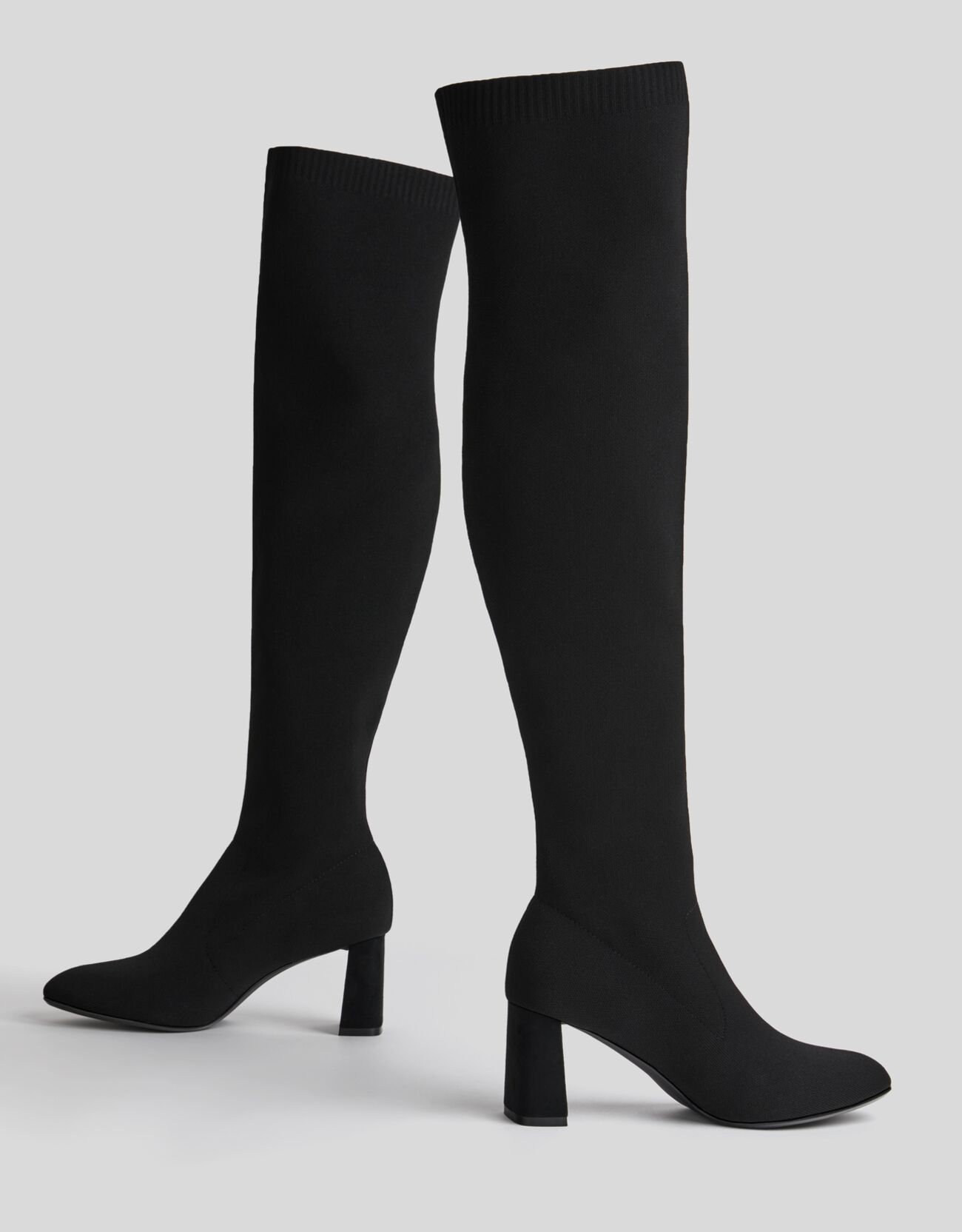 Bershka - Botas XL tacón medio elásticas