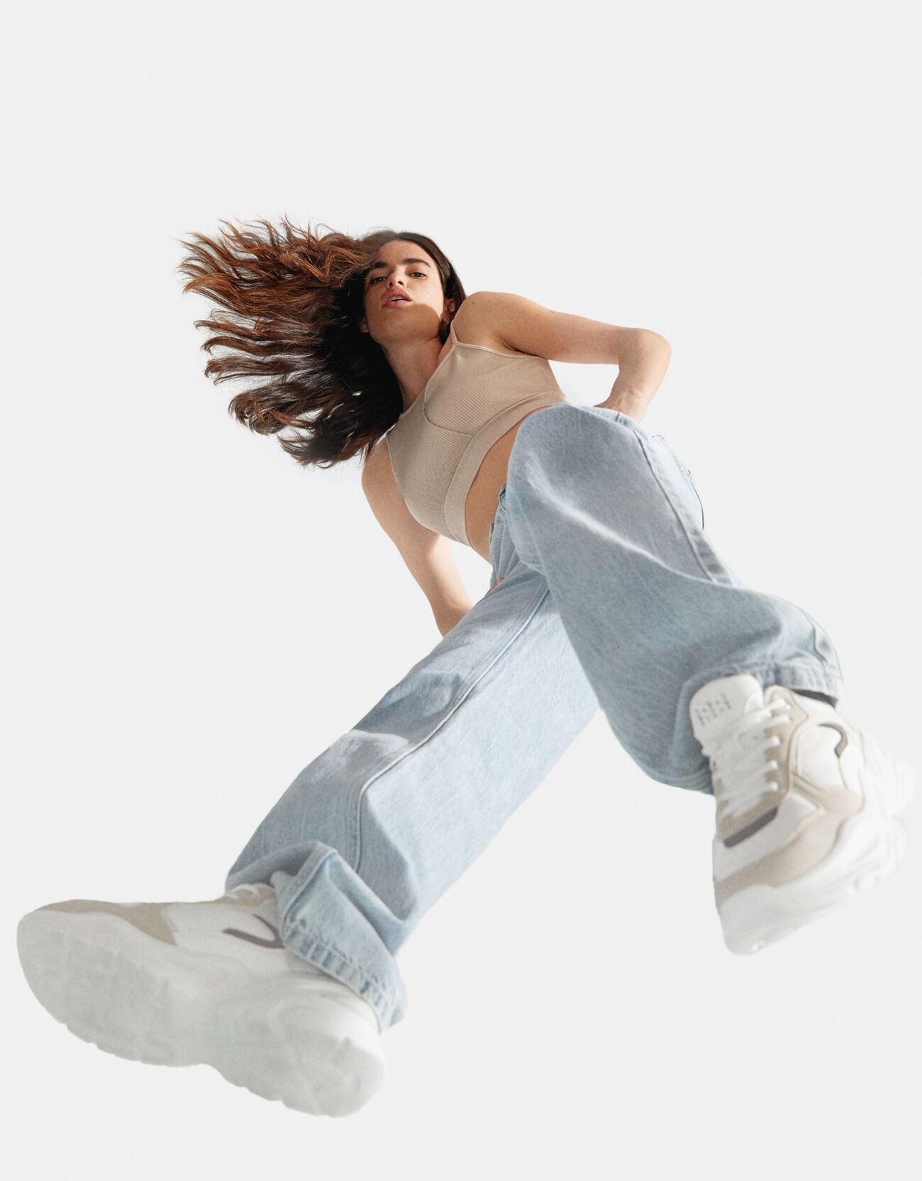 Bershka Kontrast kalın tabanlı spor ayakkabı 0 Bershka Kontrast kalın tabanlı spor ayakkabı 1
