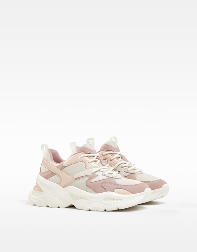 Sneakers contrasterende dikke zool - Dames | Bershka