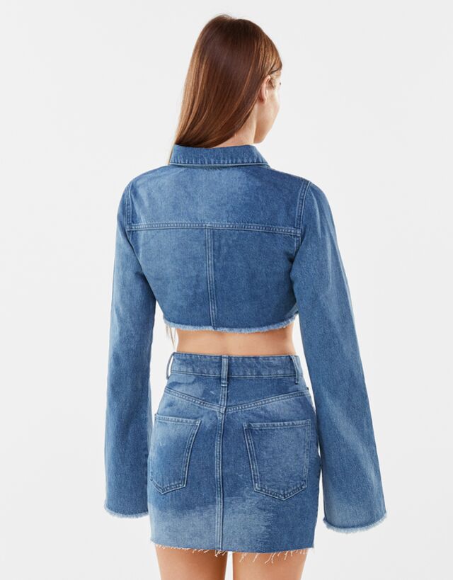 Ensemble Veste Et Jupe Denim Paloma Mami X Bershka Femme Bershka