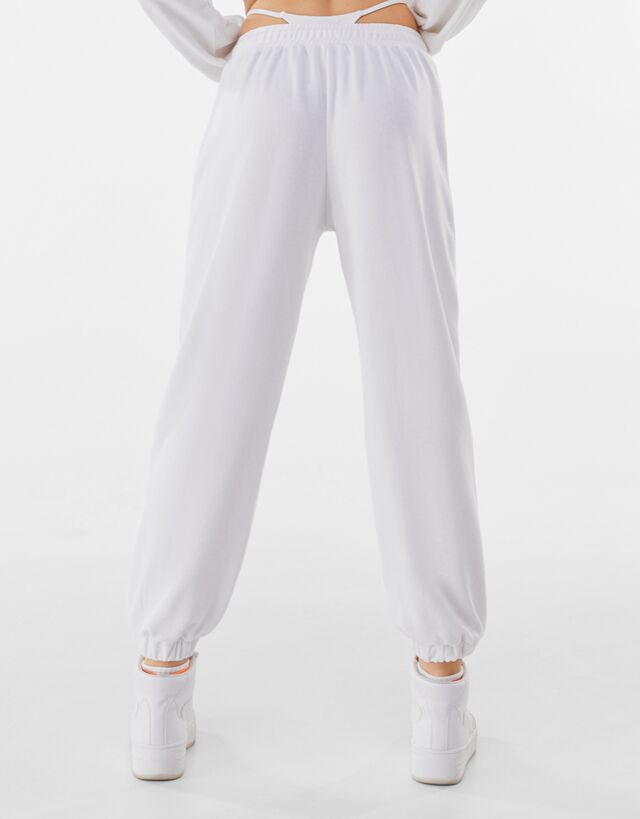 Pantalon en maille cotelé clearance