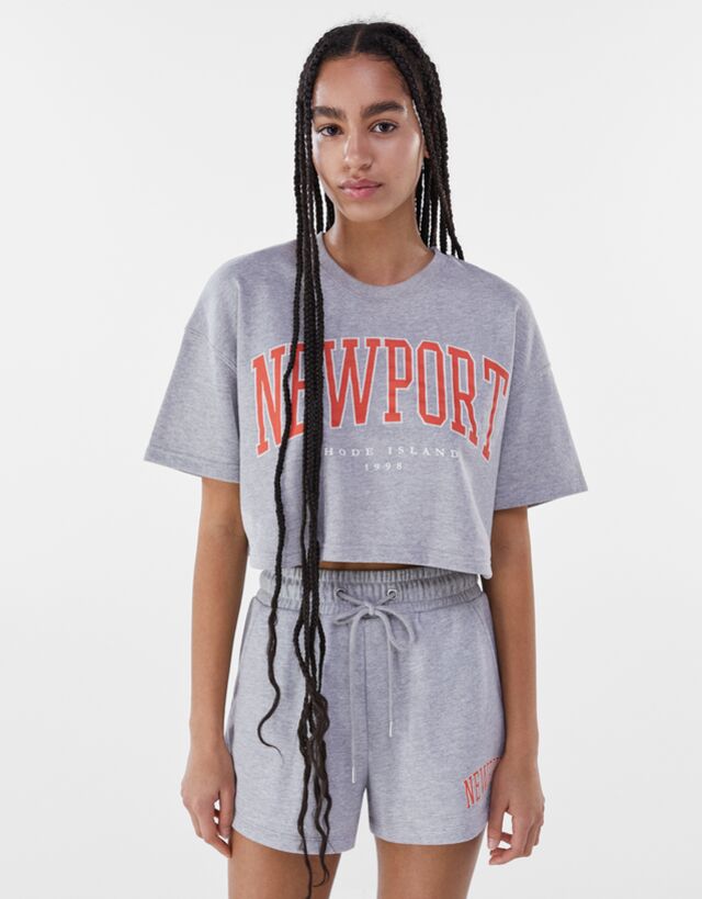 pantalones cortos chandal mujer bershka