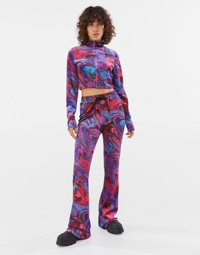 Bershka velvet flares Clearance