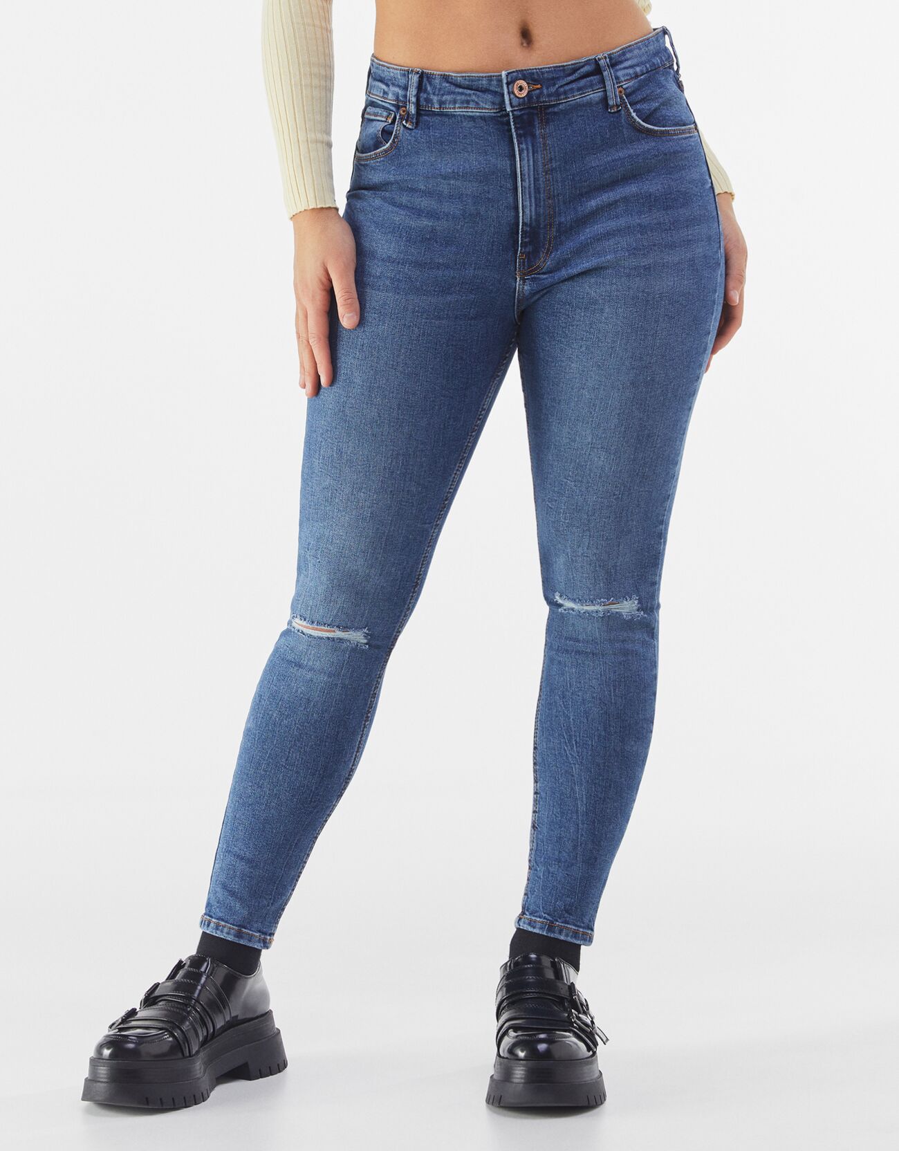 Regular waist jeans - Denim - Woman 
