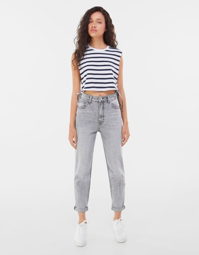 Jeans mom bershka Clearance