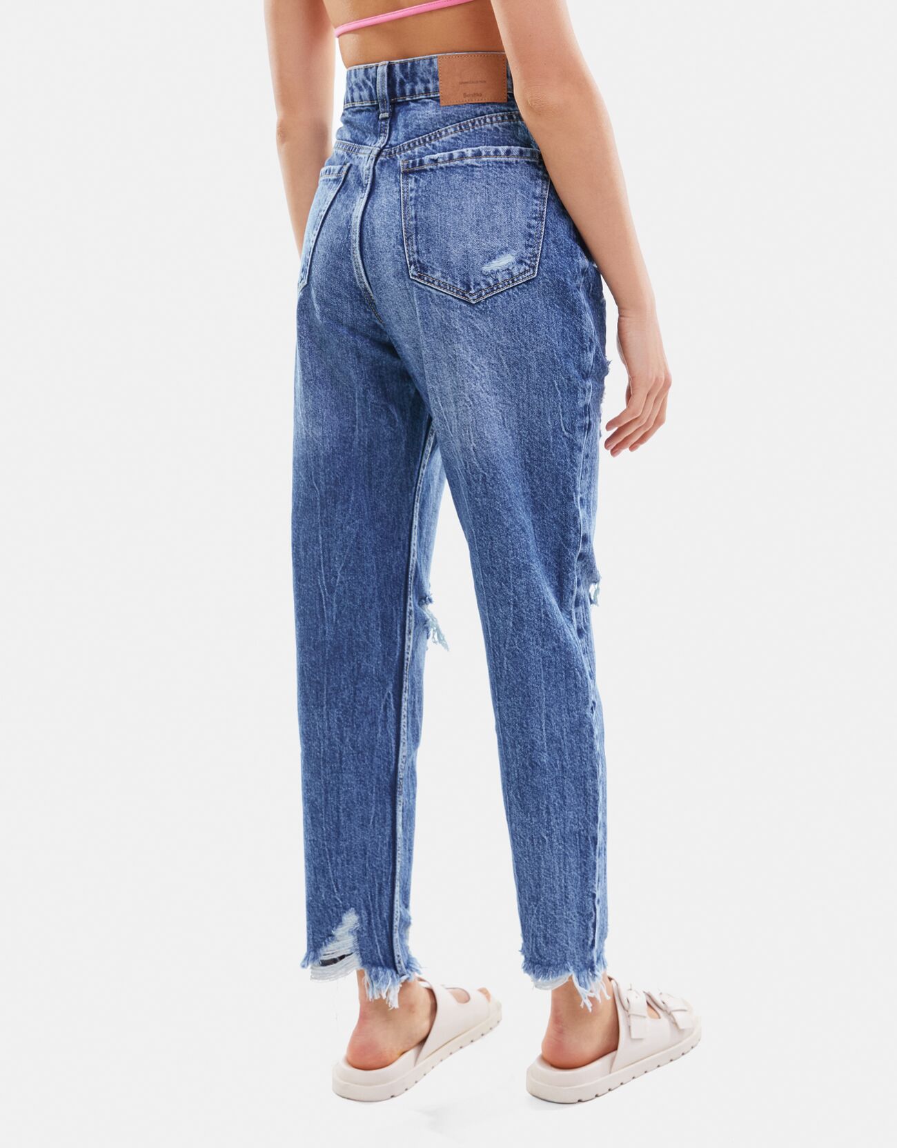 ripped mom jeans bershka